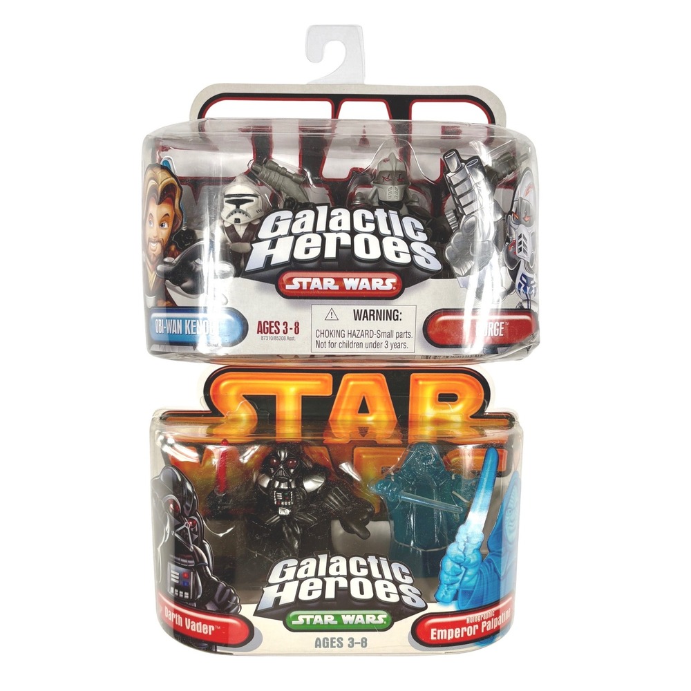 KENOBI DURGE & VADER HOLOGRAPHIC PALPATINE Star Wars Galactic Heroes Figures